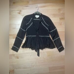 Nicole Miller black blouse, small